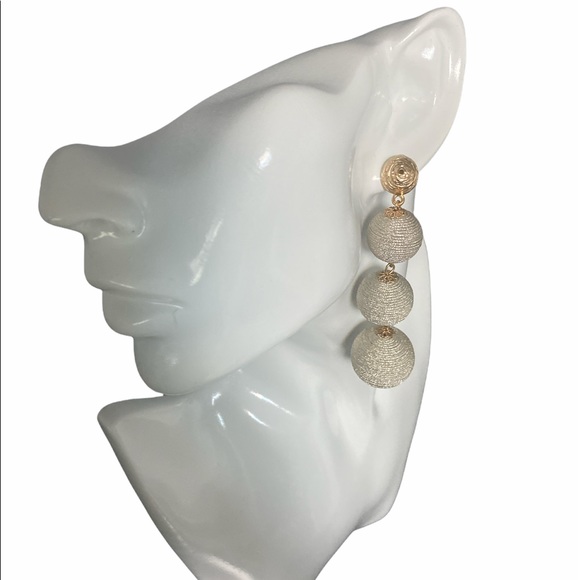 Design Lab Silver Balls drop earring🧩 - Picture 4 of 7